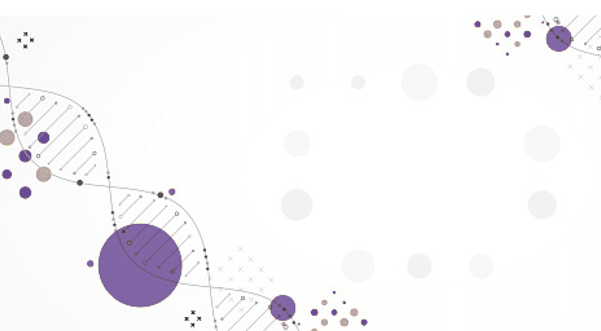 Science template, wallpaper or banner with a DNA molecules. Vector illustration