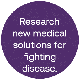 Research new medical solutions for fighting disease.