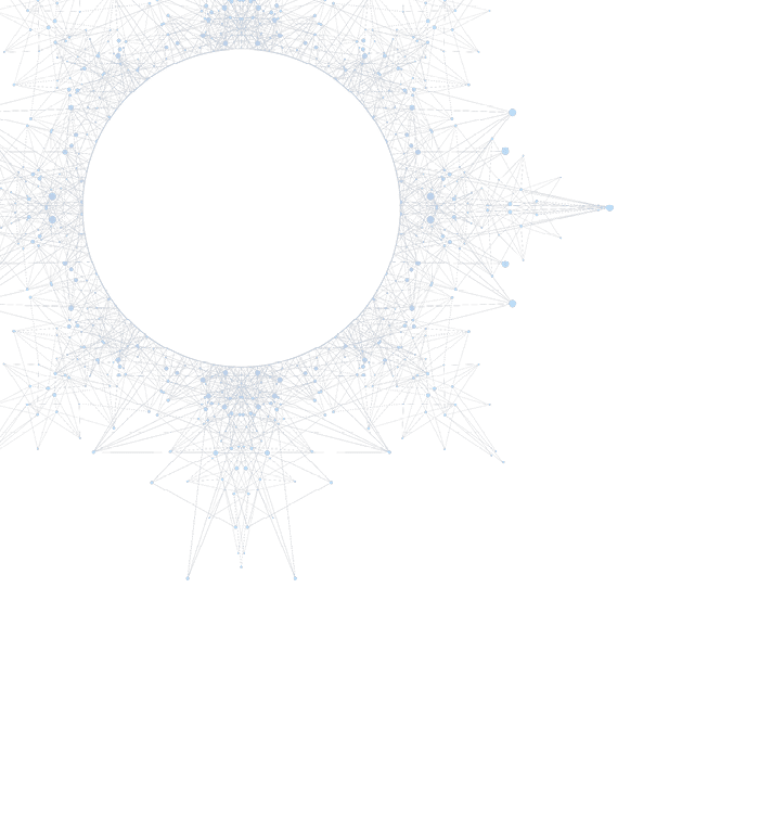 A blue and white image of a circle with a blue background. AI generated content