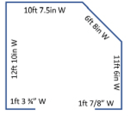 A series of images show a room with a large orange wall and a purple wall. The room has a dining table, chairs, and a couch. There is a book on the dining table. The images are labeled with measurements, indicating the size of the room. AI generated content