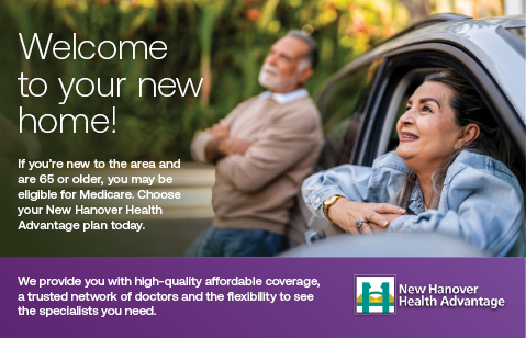 A man and woman are sitting in a car, smiling. They are advertising a health plan. AI generated content