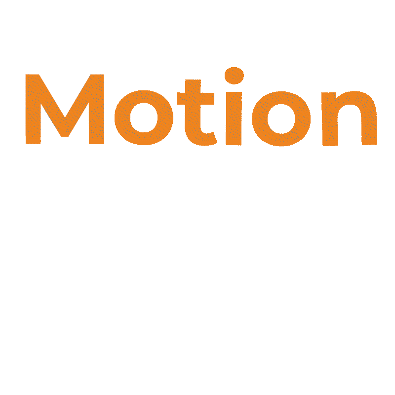 A black background with the word motion in orange letters. AI generated content