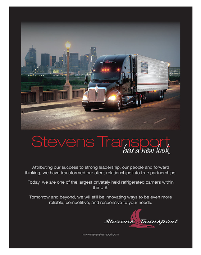 A large truck is driving down a road with a city skyline in the background. AI generated content