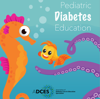 A colorful poster advertising pediatric diabetes education. AI generated content
