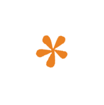 A flower with a yellow center and orange petals. AI generated content