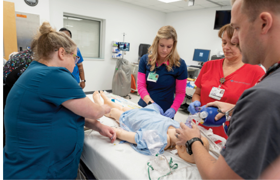 A group of medical professionals are working on a patient in a hospital room. AI generated content